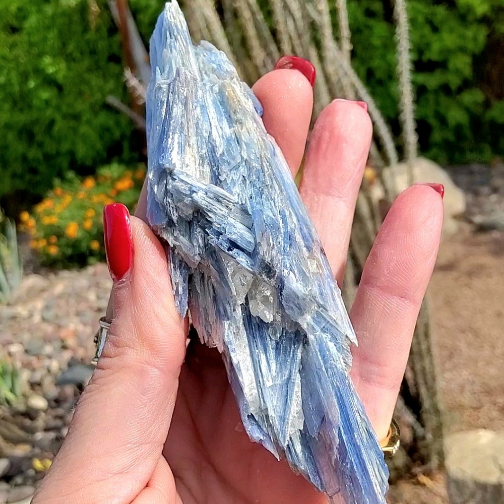 Beautiful Brazilian Blue Kyanite with Quartz Inclusions